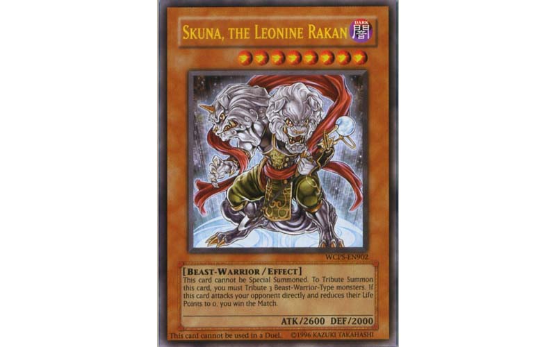 rarest yugioh cards-skuna-the-leonine-rakan