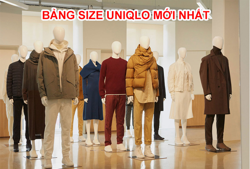 Bảng size quần áo Uniqlo dành cho nam nữ và trẻ em chuẩn
