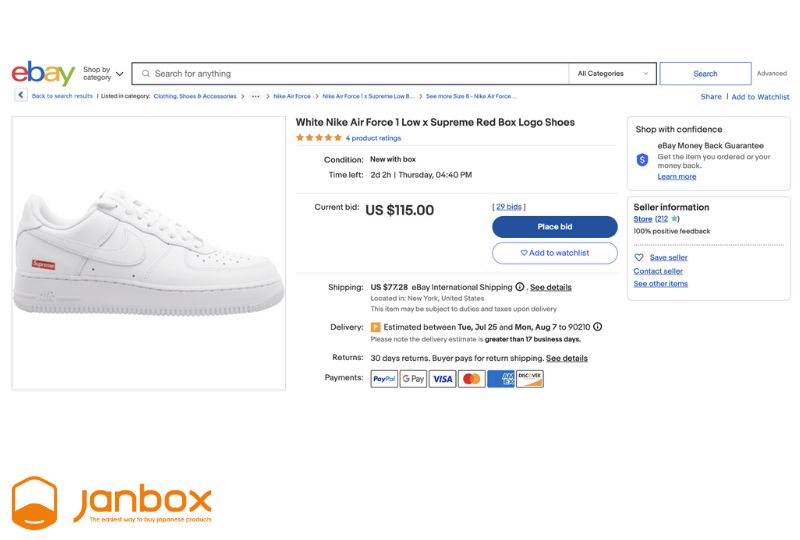 Auctioning-Nike-shoes-on-eBay-US